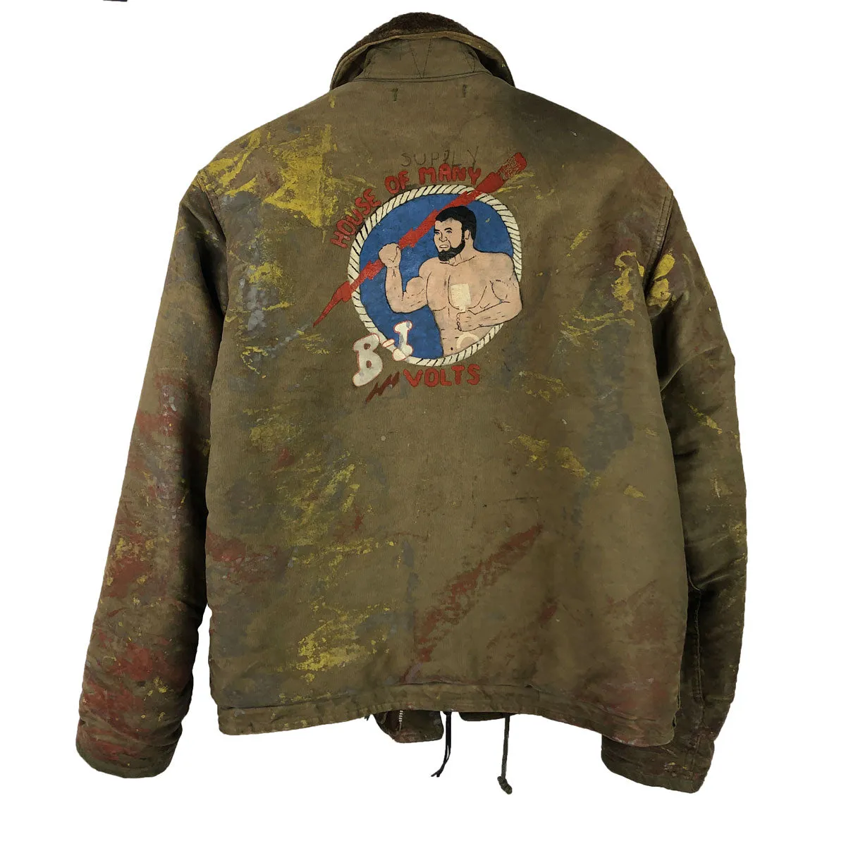 Unique Painted US Navy N-1 Deck Jacket House of Plenty B-I Volts
