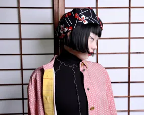 UPCYCLED KIMONO BERET・POP HANA ポップ花