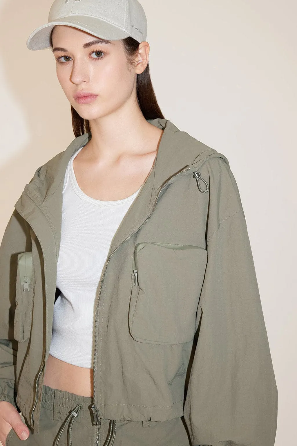 Vintage Cargo Hooded Jacket