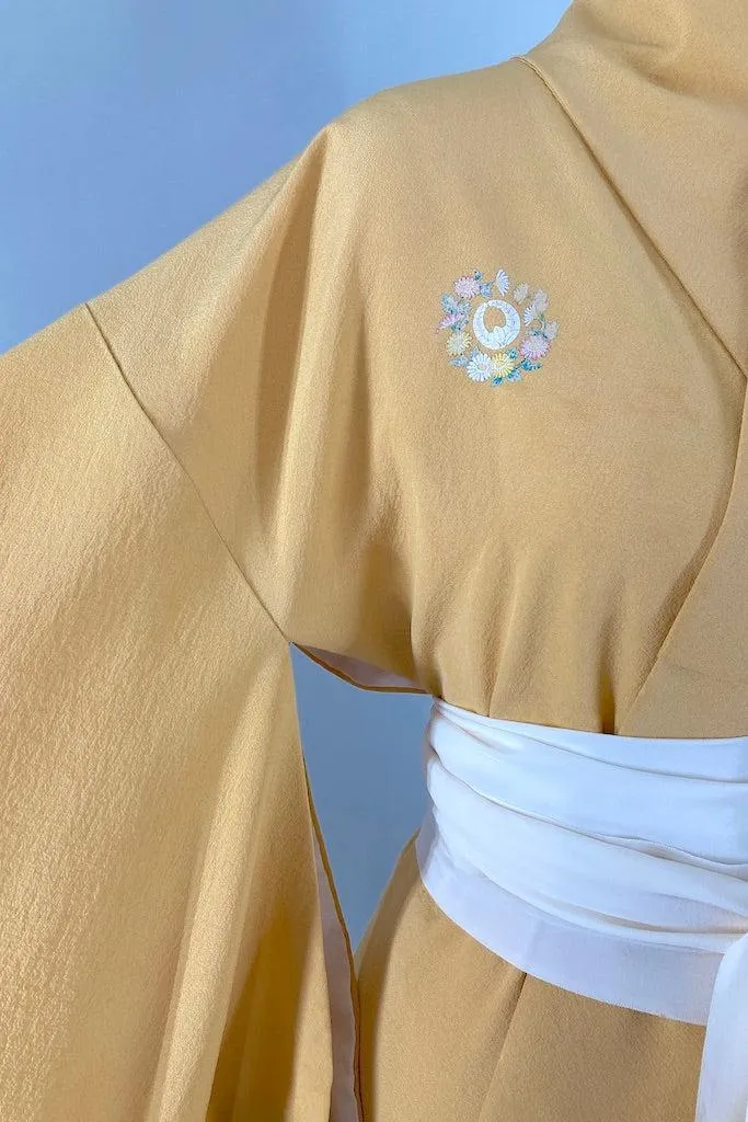 Vintage Gold Silk Kimono