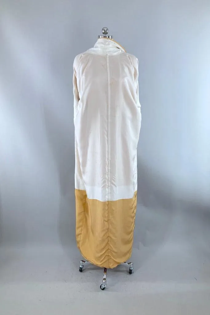 Vintage Gold Silk Kimono