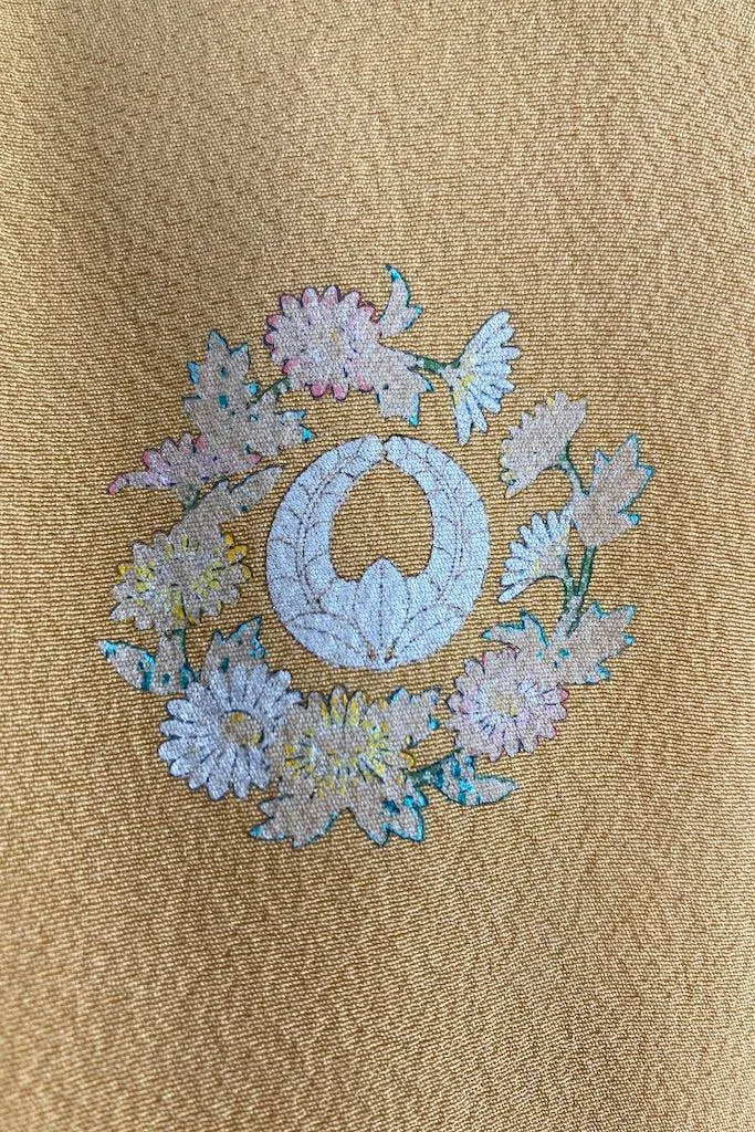 Vintage Gold Silk Kimono
