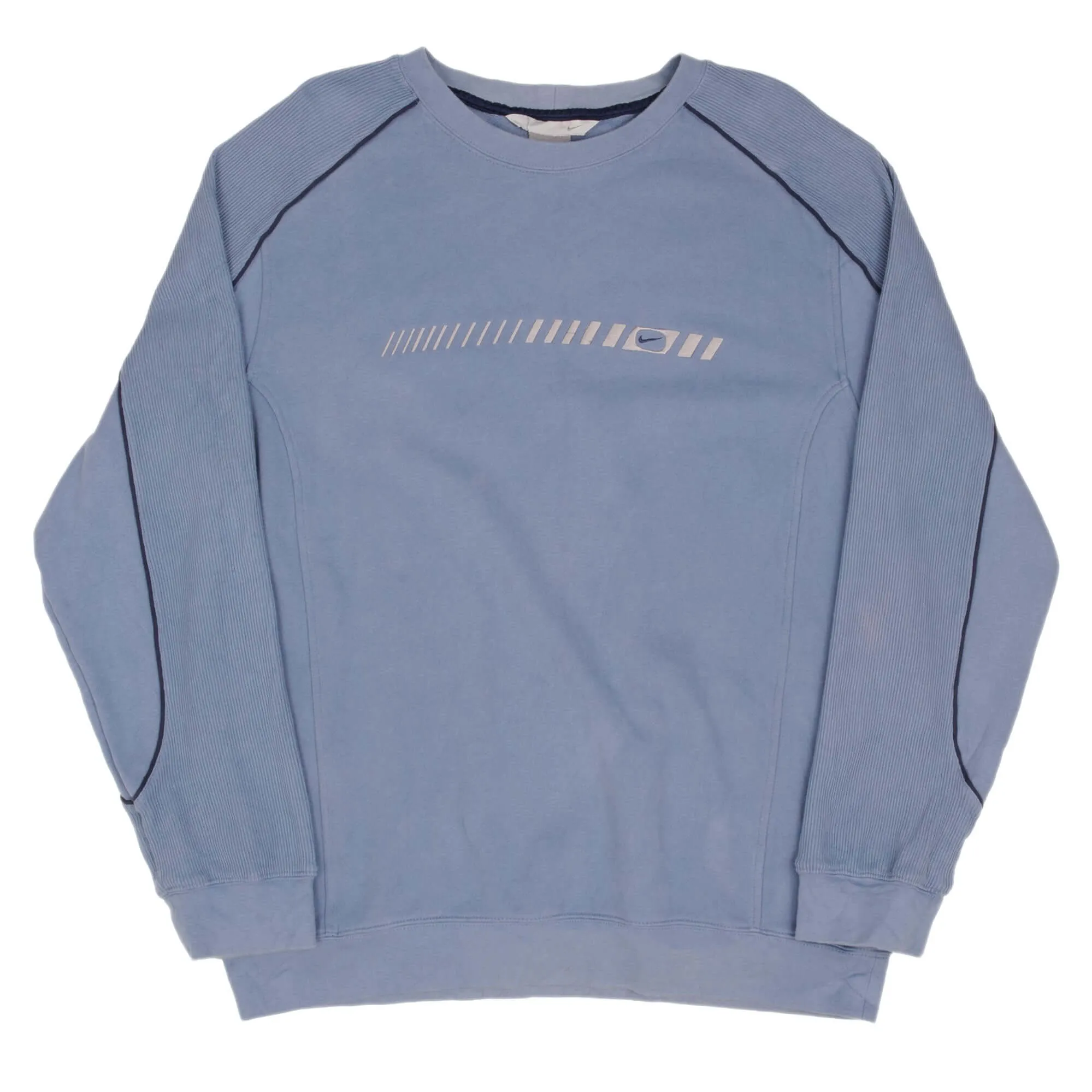 VINTAGE NIKE CLASSIC SWOOSH BLUE SWEATSHIRT 2000S SIZE LARGE