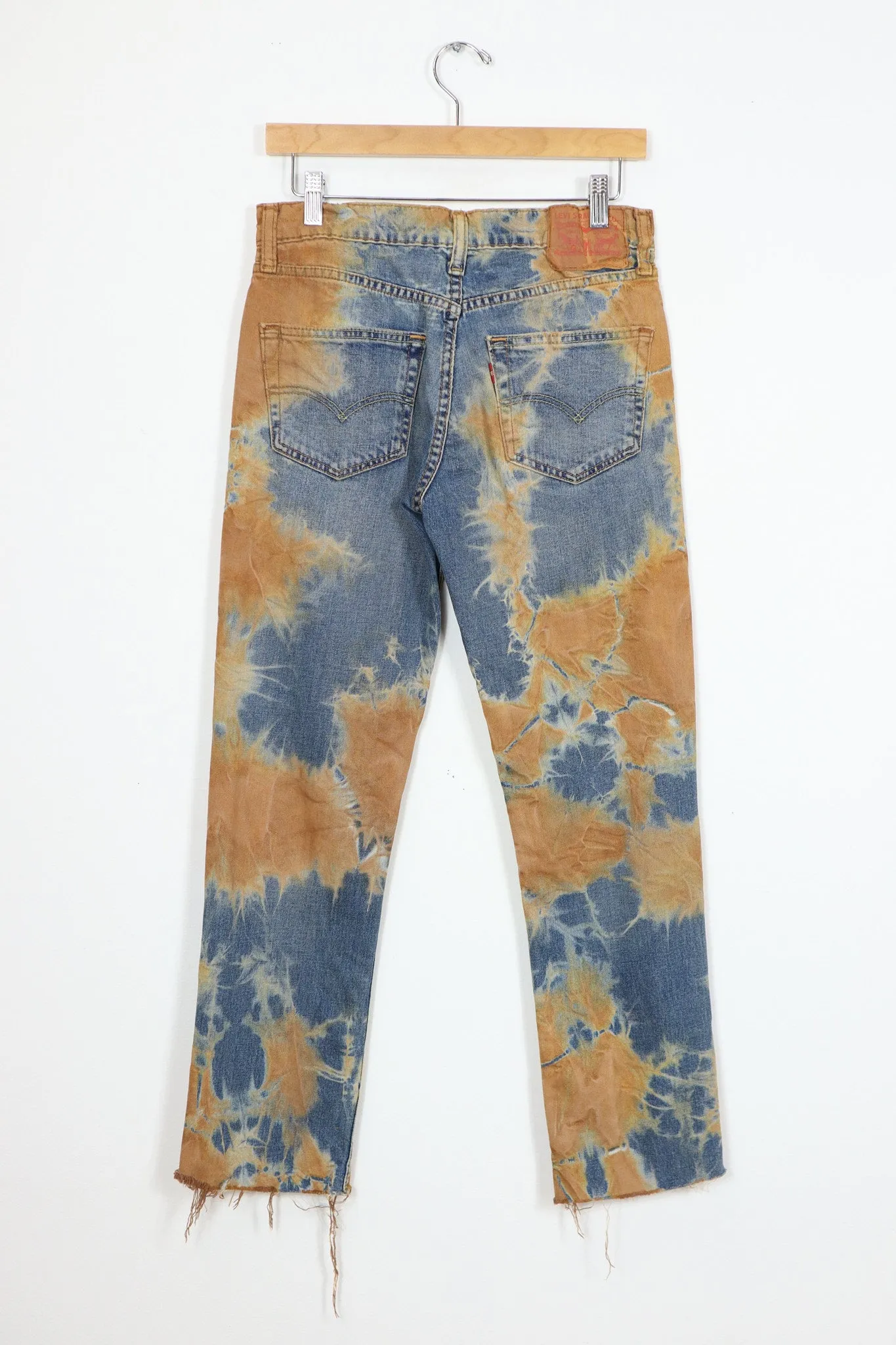 Vintage Reworked Rust Dyed Levis Skinny Fit Jeans