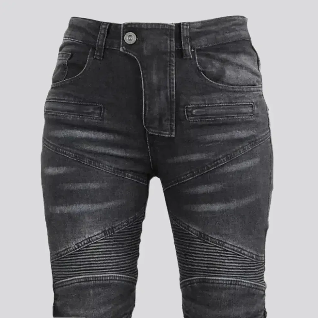 Vintage skinny moto jeans
 for women