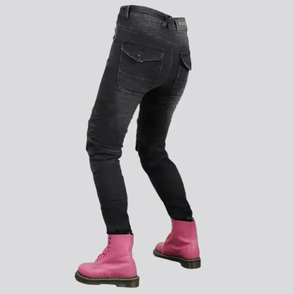 Vintage skinny moto jeans
 for women