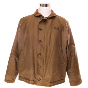 VINTAGE US NAVY ALPACA N-1 N1 DECK JACKET WW2 ERA SIZE 42