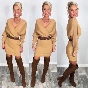 Want Your Digits Dress - Camel