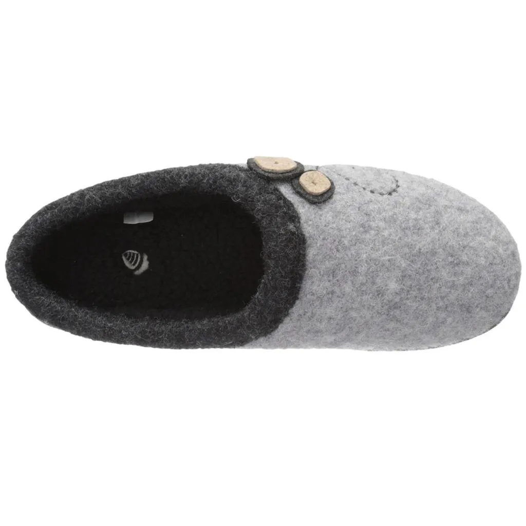 Women's Acorn | Boiled Wool Dara Mule Slippers | Light Grey