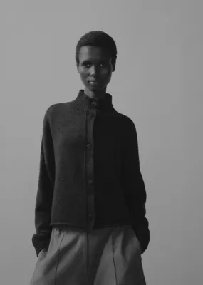 Wool   Alpaca Cardigan, Grey