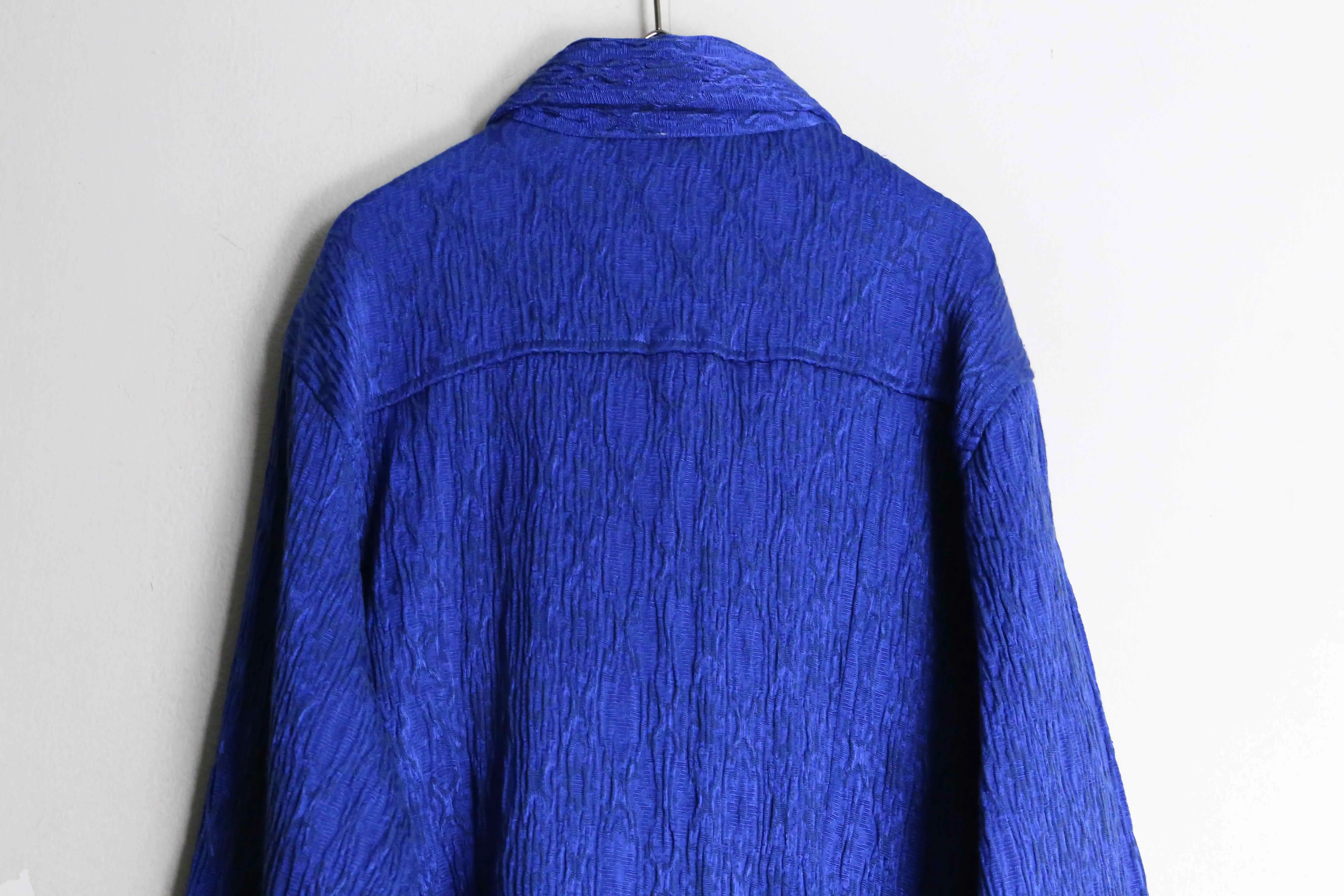 wrinkle design blue tracker jacket