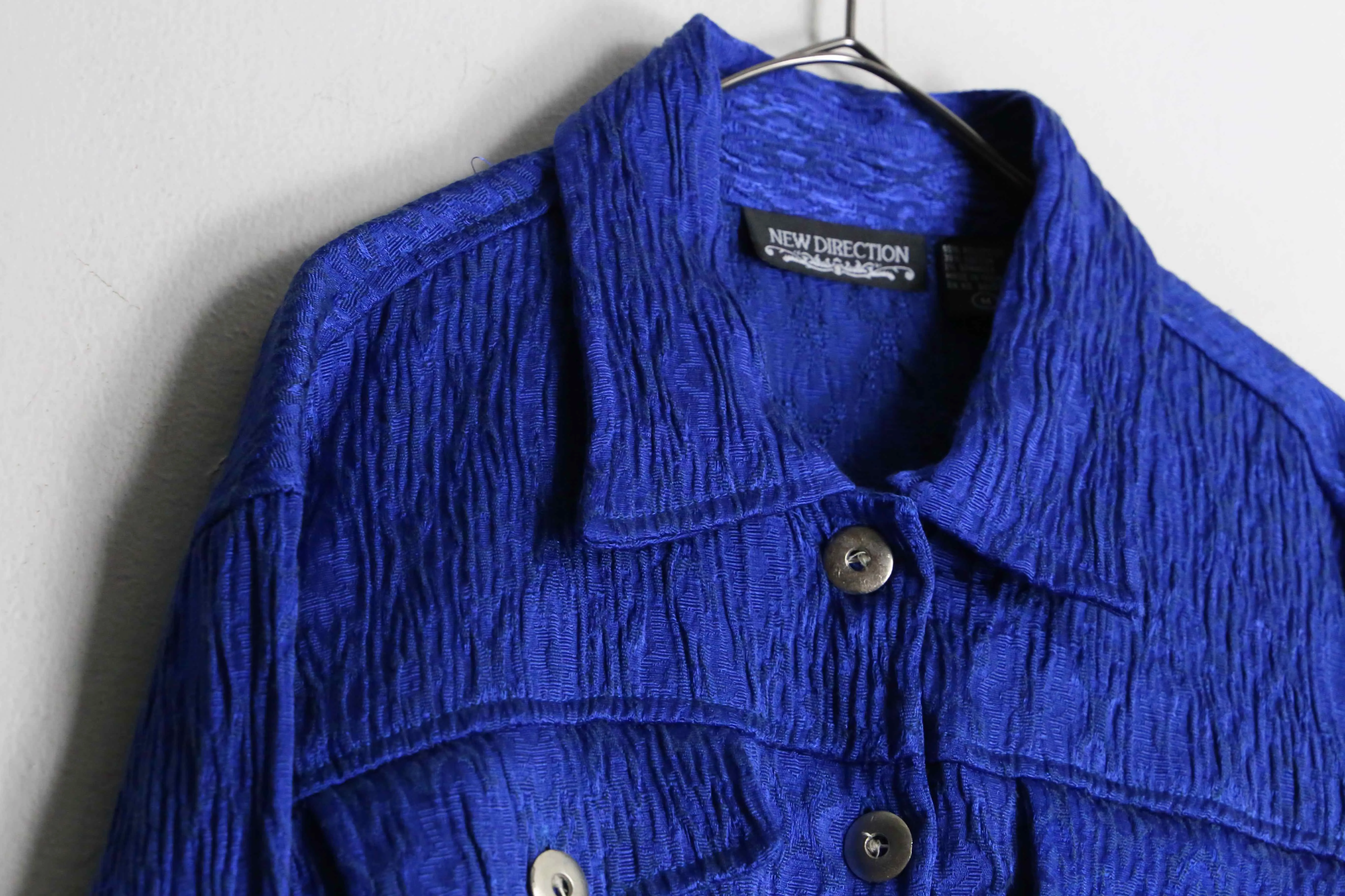 wrinkle design blue tracker jacket