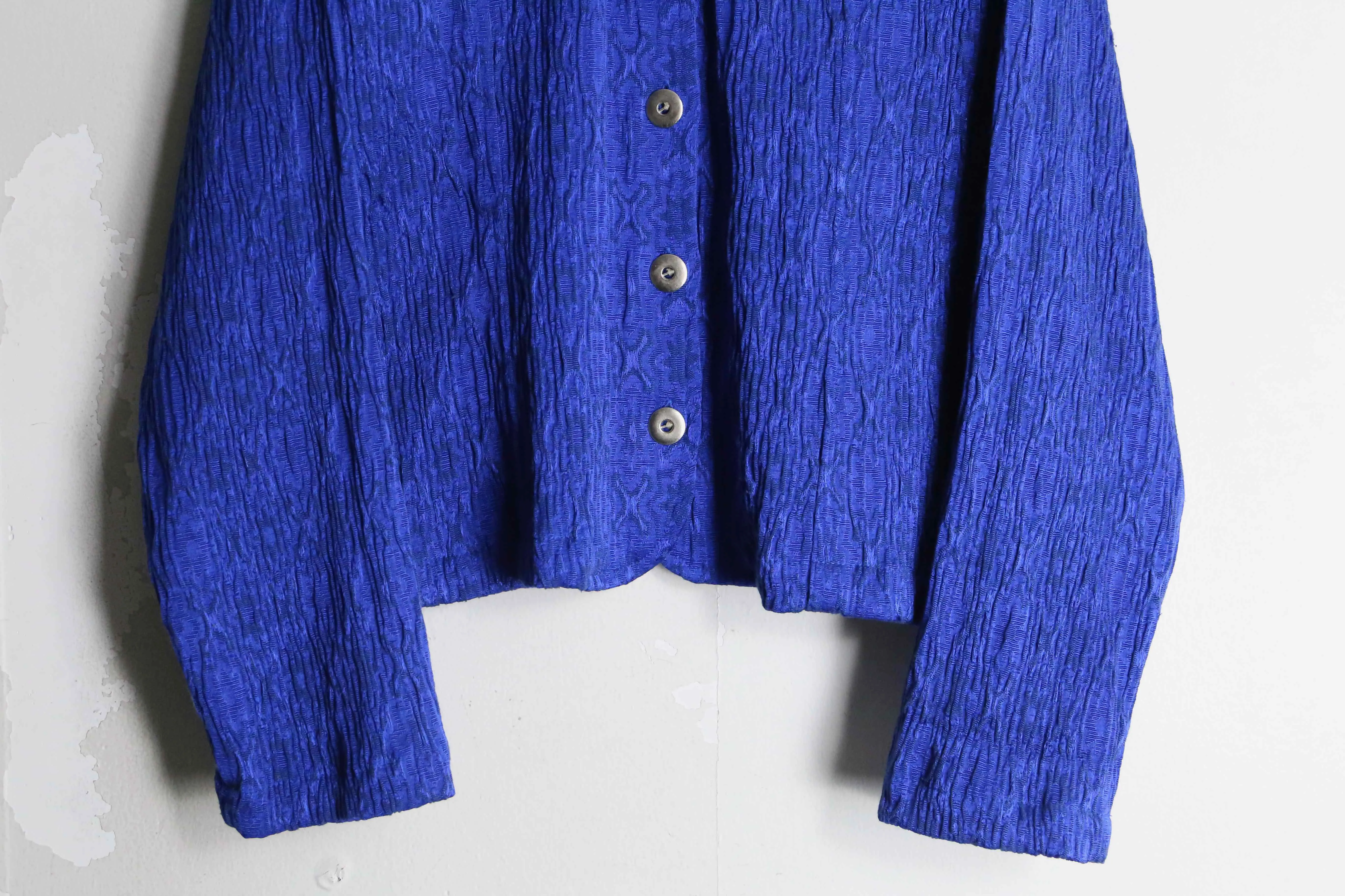wrinkle design blue tracker jacket