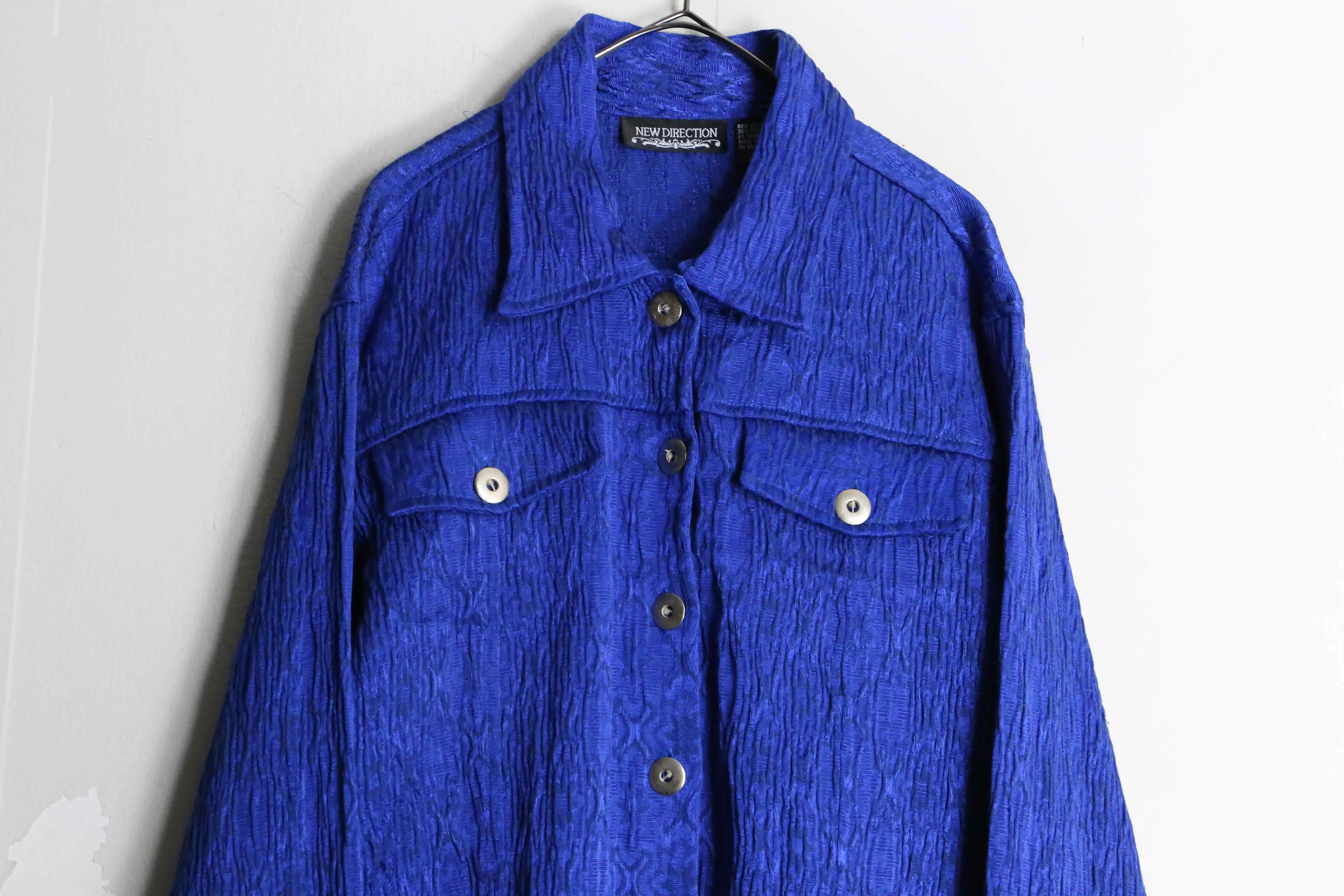 wrinkle design blue tracker jacket