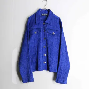 wrinkle design blue tracker jacket