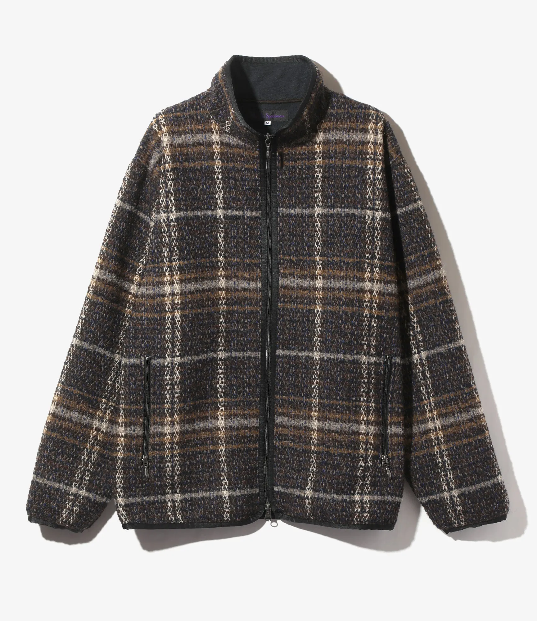 W.U. Piping Jacket - Navy/Brown/Mocha - W/PE/PC/AP/N Plaid Tweed