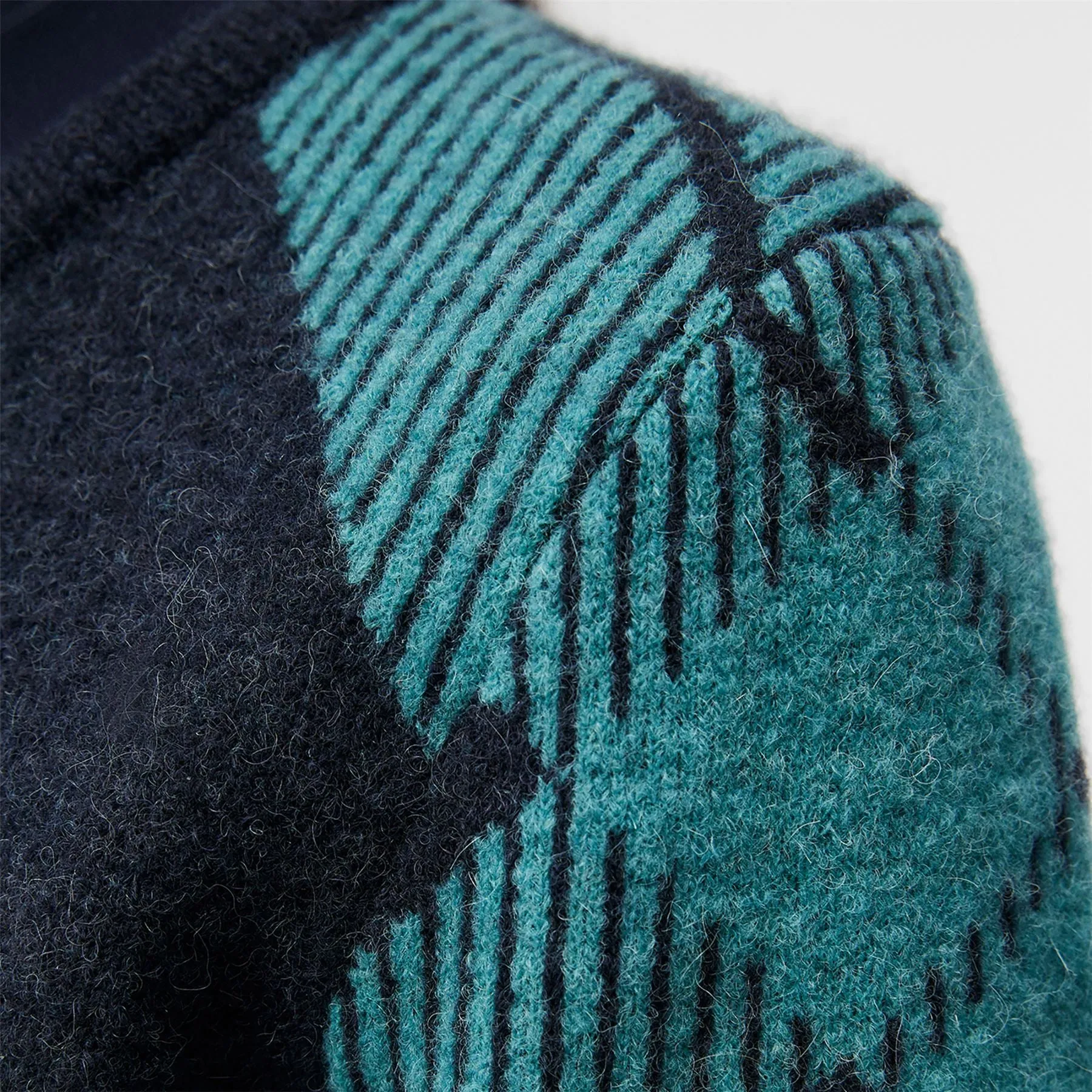 x Glenmuir Womens Brea Knitted V-Neck Sweater Tartan Teal - PS25
