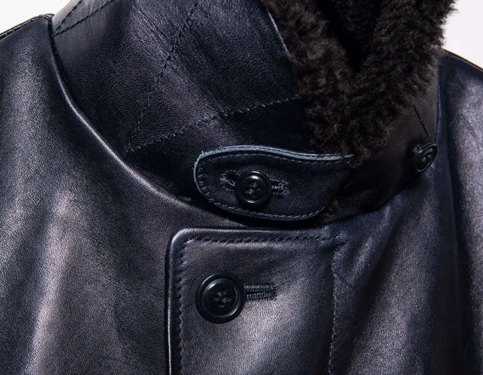Y'2 Leather 1.3mm Indigo Horse hide N1 Deck Jacket